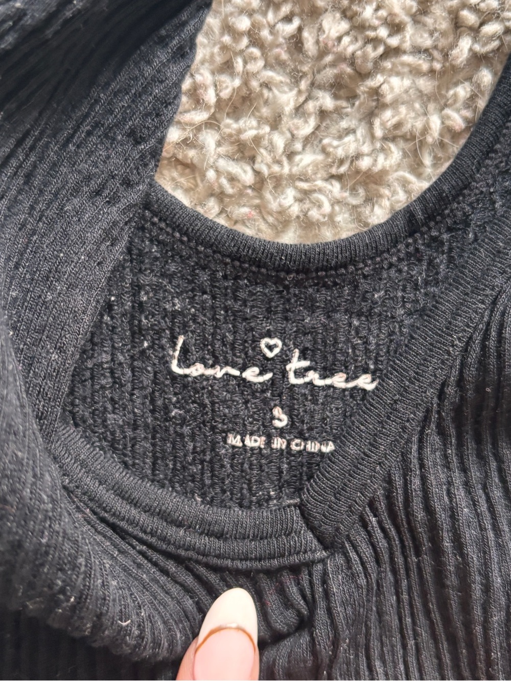 Bundle of 2- Love Tree Ribbed Tank Tops - Black & Teal Green - Picture 4 of 5